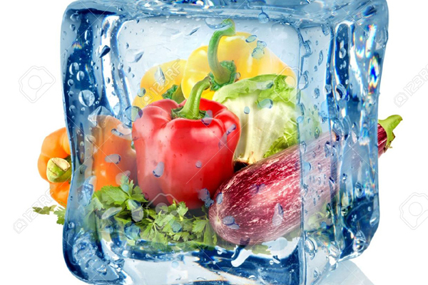 Fresh Vegetables with Ice